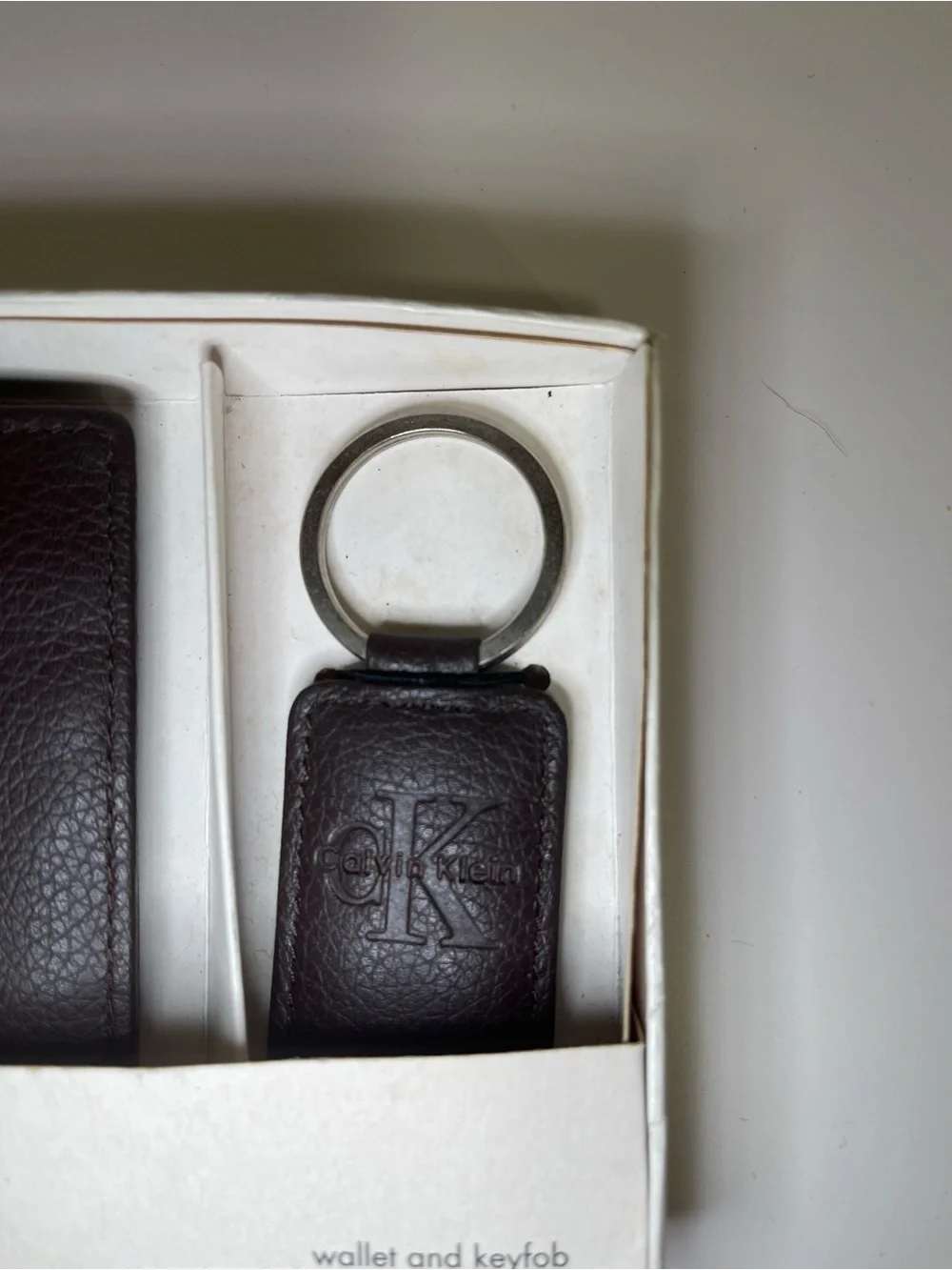 Calvin Klein Bifold Wallet Leather Passcase With Key Fob - New In Box  Mens